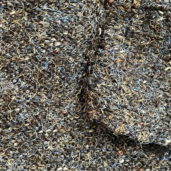 NWT Chelsea & Violet Ruffle Shoulder Sweater Dress Slate wool blend brown SZ S - Picture 11 of 12